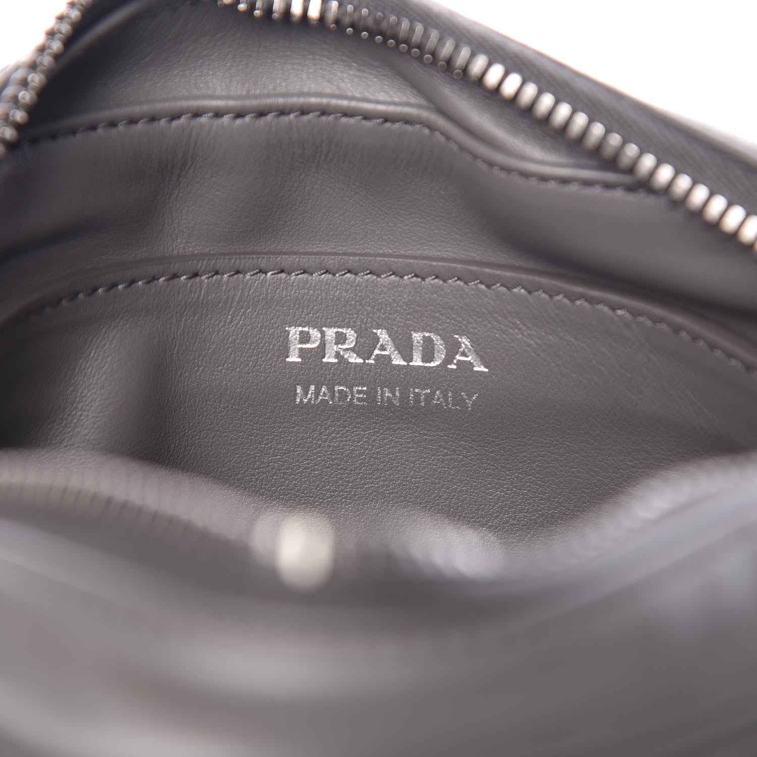 Prada Soft Calfskin Diagramme Crossbody Bag Mercurio 6 of 7
