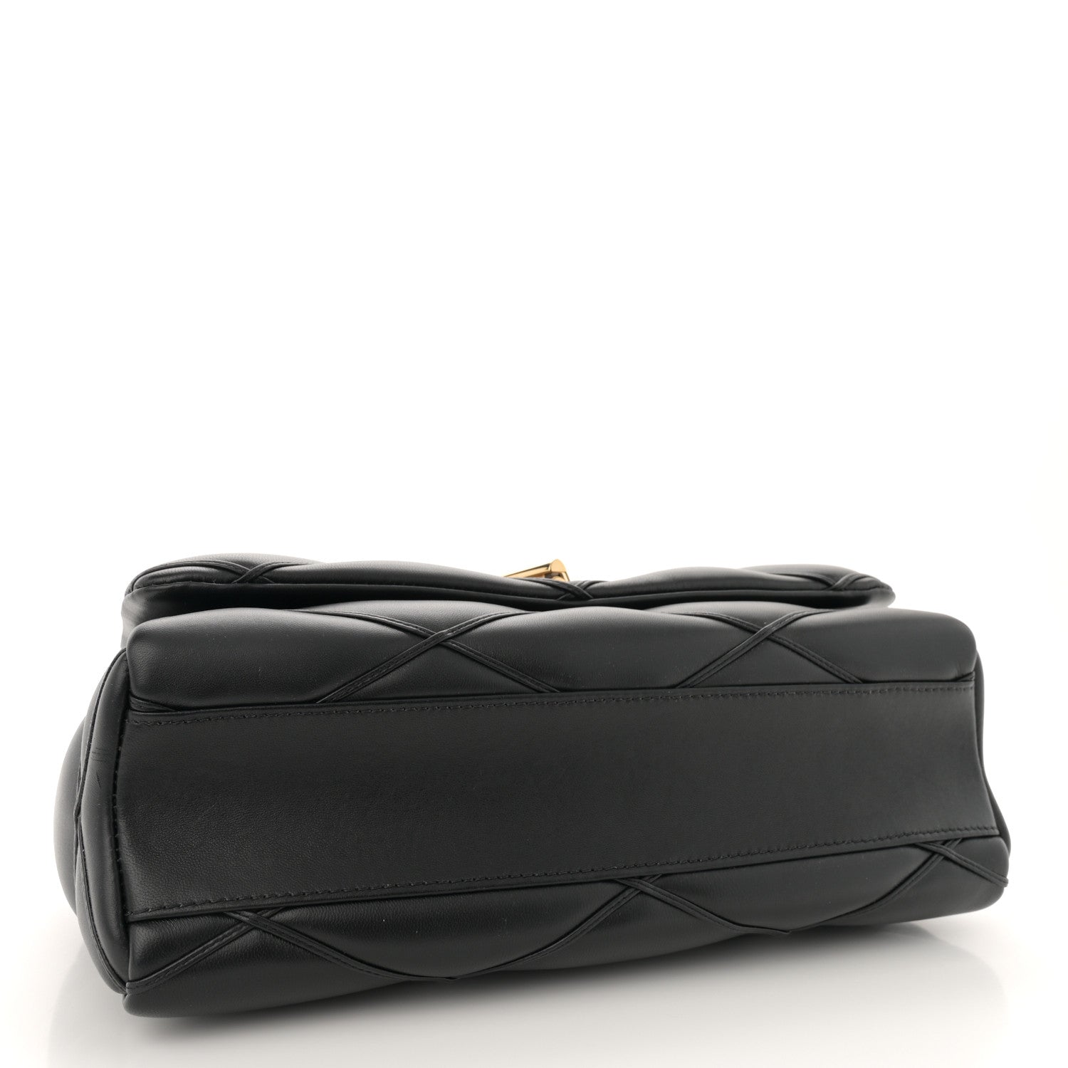 Louis Vuitton Lambskin Malletage Top Handle GO-14 GM Black 5 of 14