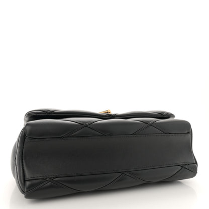Louis Vuitton Lambskin Malletage Top Handle GO-14 GM Black 5 of 14