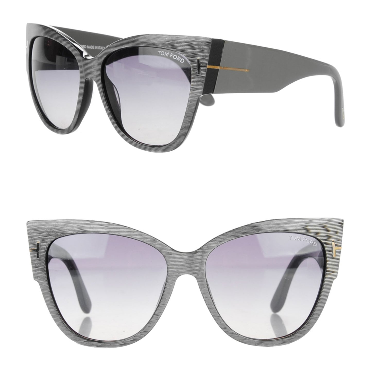 Acetate Anoushka Cat Eye Sunglasses TF371 Dove Grey