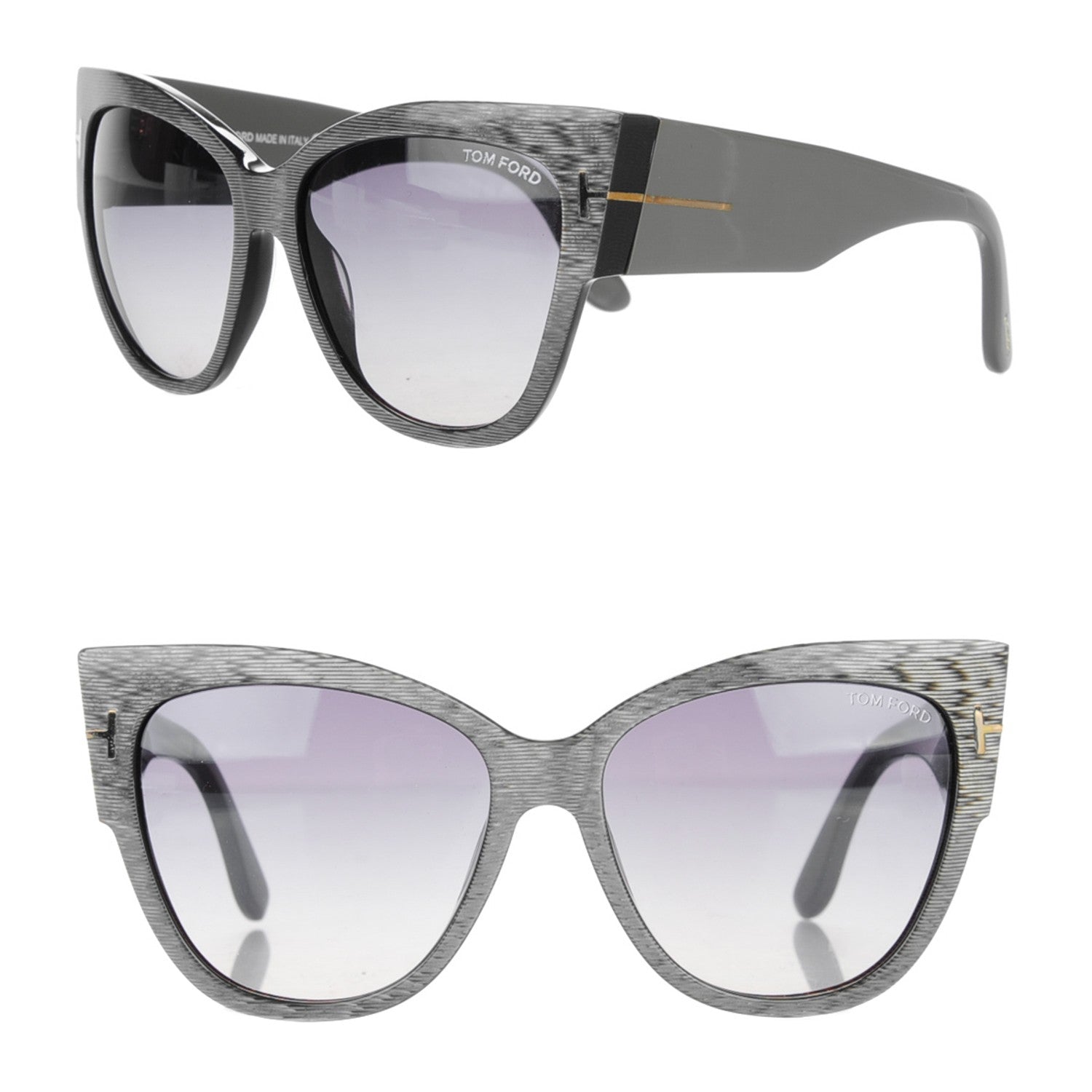 Tom Ford Acetate Anoushka Cat Eye Sunglasses TF371 Dove Grey 1 of 5