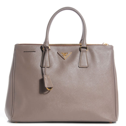 Prada Saffiano Lux Large Double Zip Tote Argilla 1 of 9
