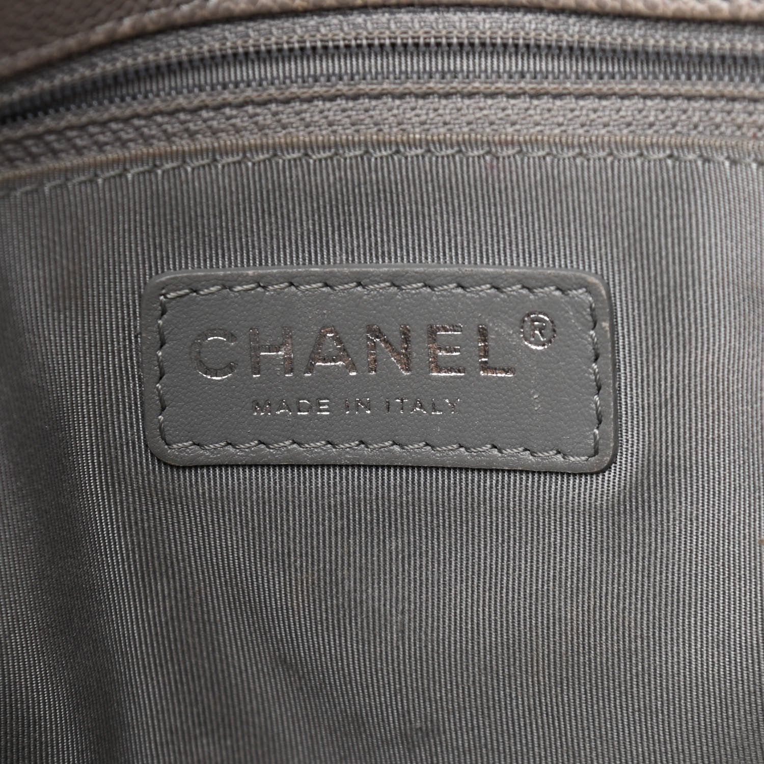 Chanel Caviar Quilted Medium French Riviera Flap Light Grey 6 of 19