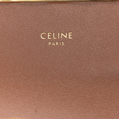 Celine Calfskin Triomphe Fluffy Shearling Bag Beige 6 of 9