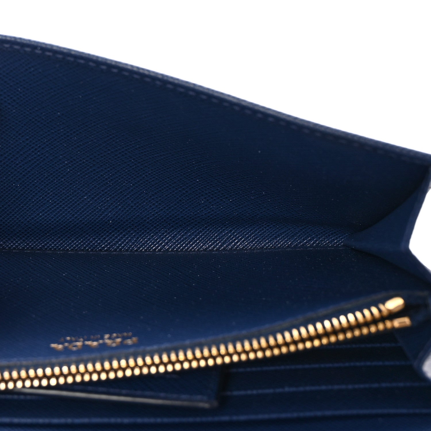 Prada Saffiano Metal Bar Continental Flap Wallet Bluette 5 of 6