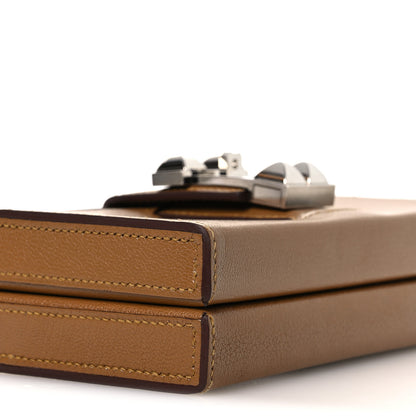 Hermes Chevre Chamkila Neo Medor Clutch Bronze Dore 9 of 13
