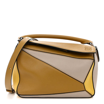 Loewe Calfskin Small Puzzle Bag Ocre Yellow 1 of 14