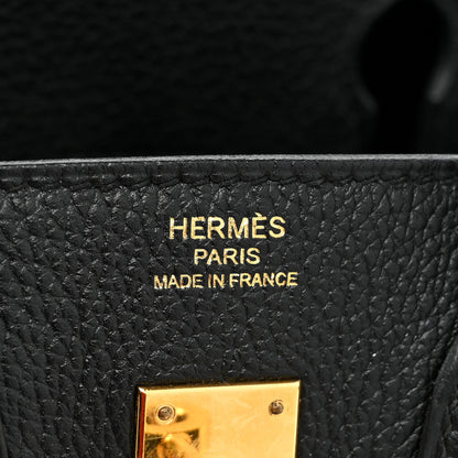 Hermes Togo Birkin 25 Black 6 of 15