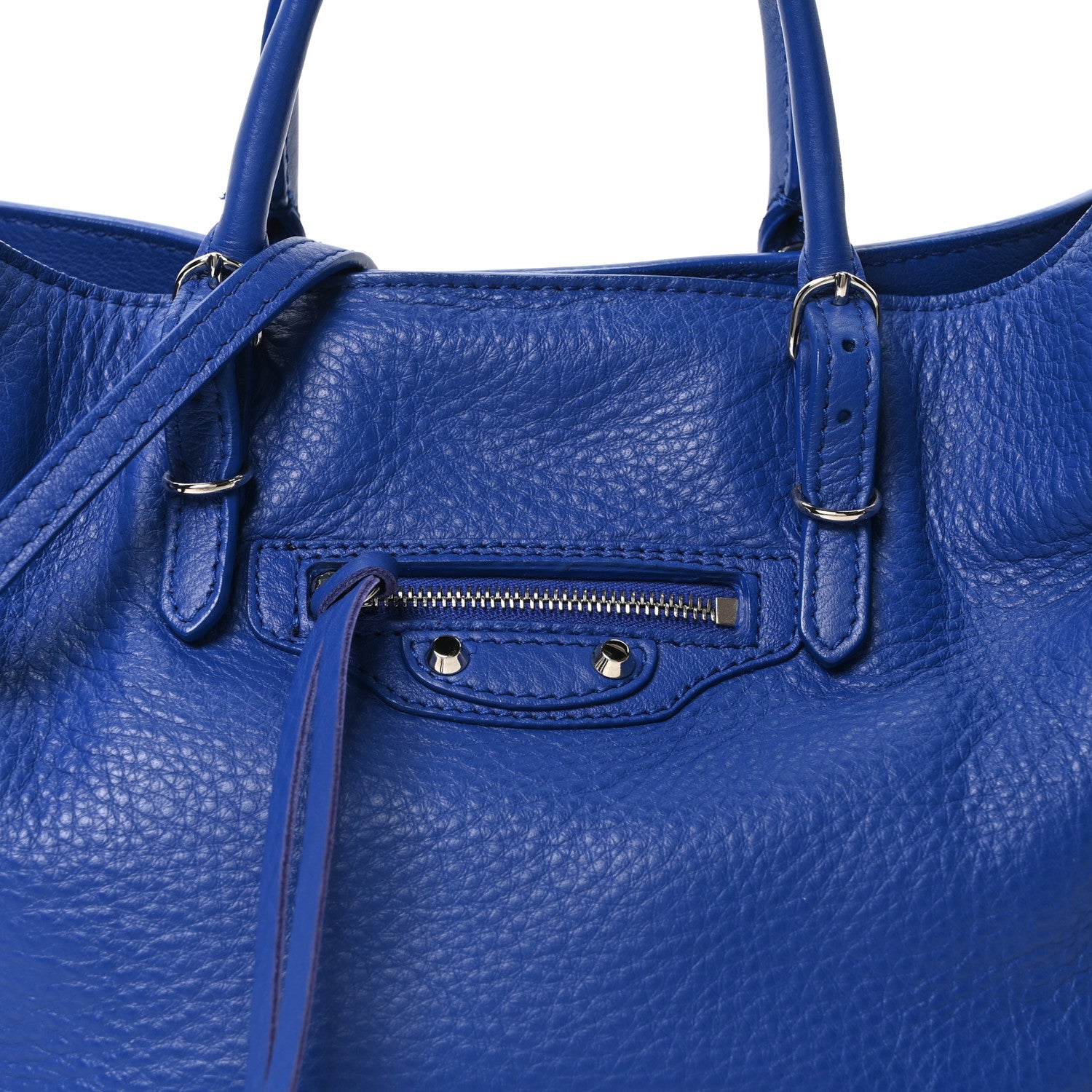 Balenciaga Veau Papier A6 Zip Around Tote Bleu Roi 8 of 10