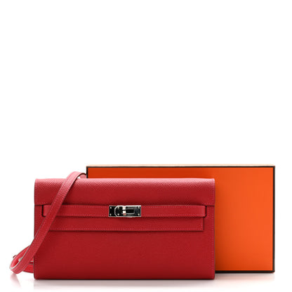 Hermes Epsom Kelly Wallet To Go Rouge Casaque 11 of 11