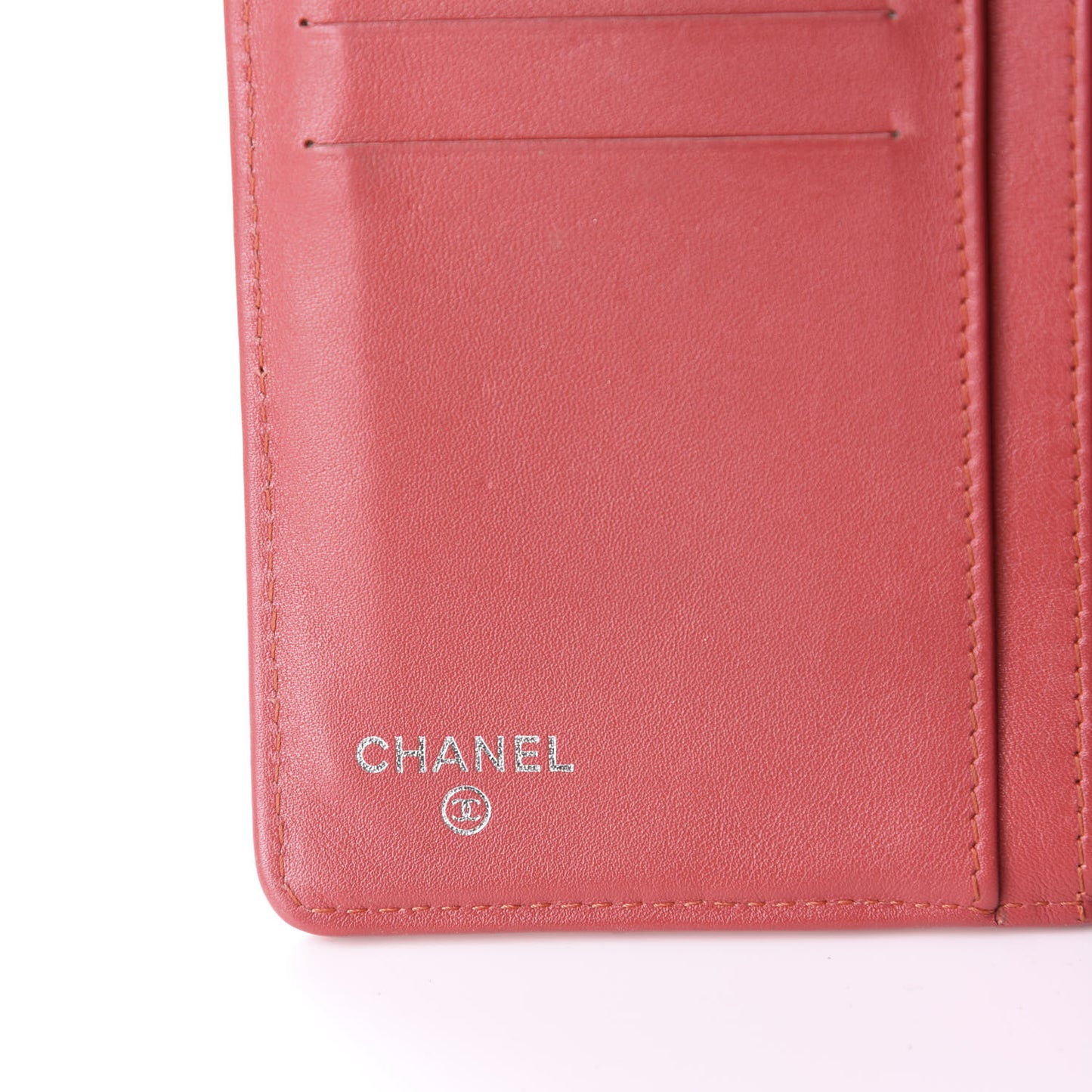 Patent Calfskin Quilted Yen Wallet Dark Pink