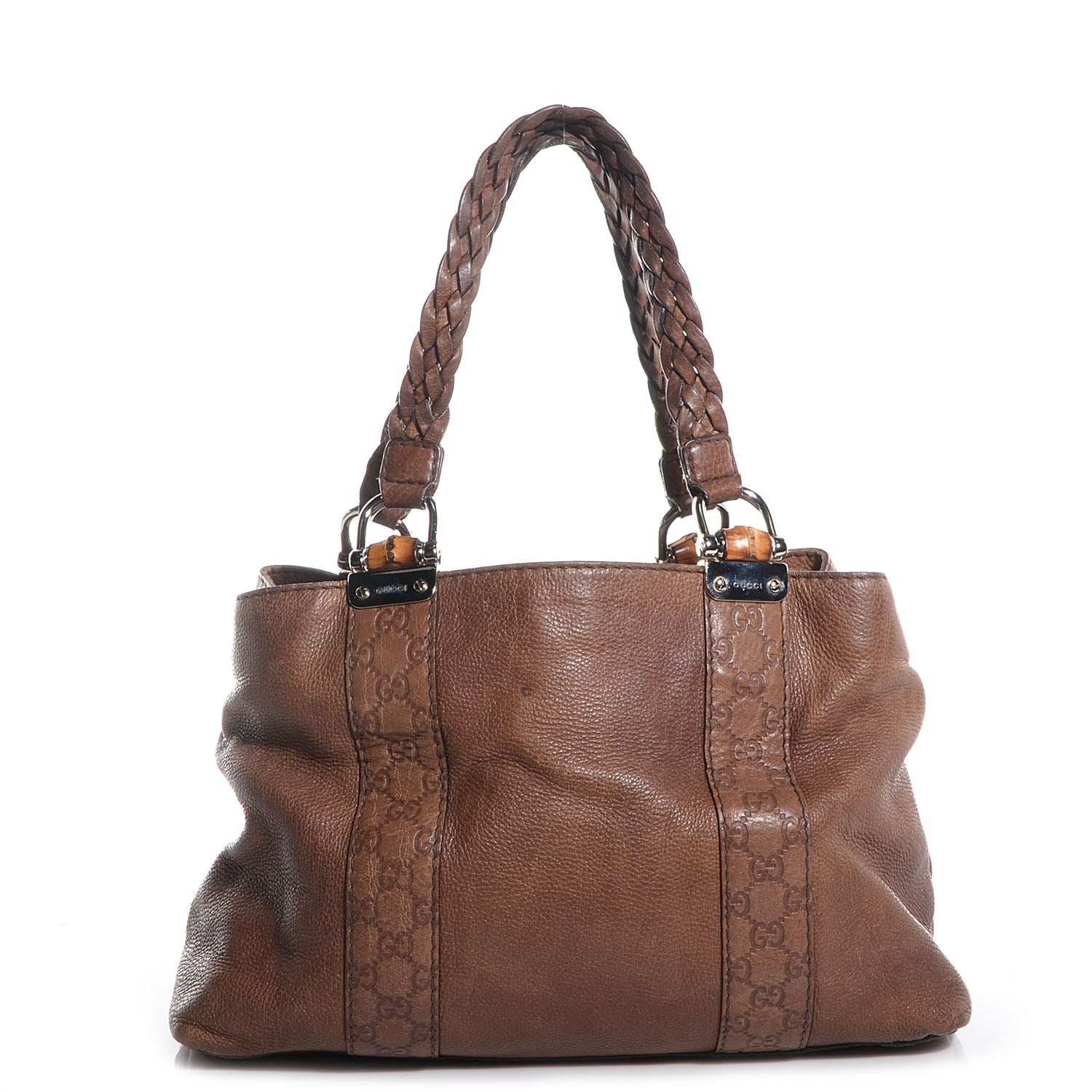 Gucci Guccissima Leather Bamboo Bar Medium Tote 1 of 7