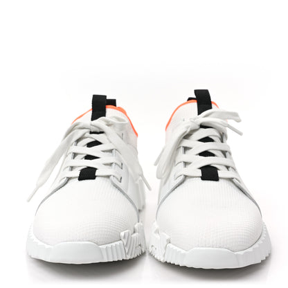 Hermes Knit Calfskin Depart Sneakers 38 White 2 of 6