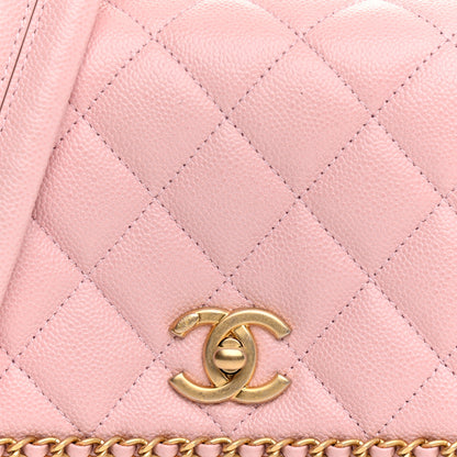 Chanel Caviar Quilted Chain Flap Pink 15 of 21