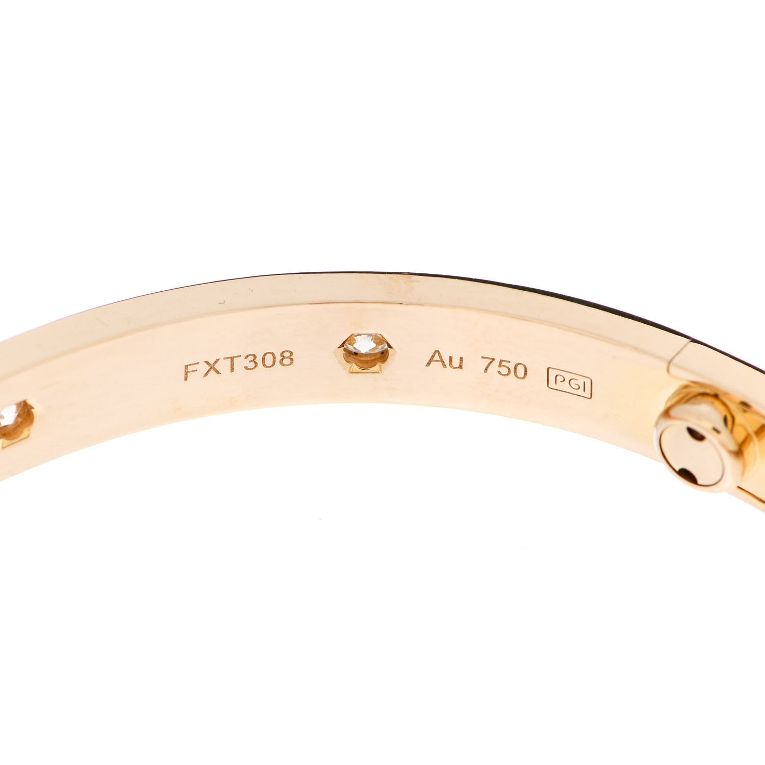 Cartier 18K Yellow Gold 10 Diamond LOVE Bracelet 19 5 of 6