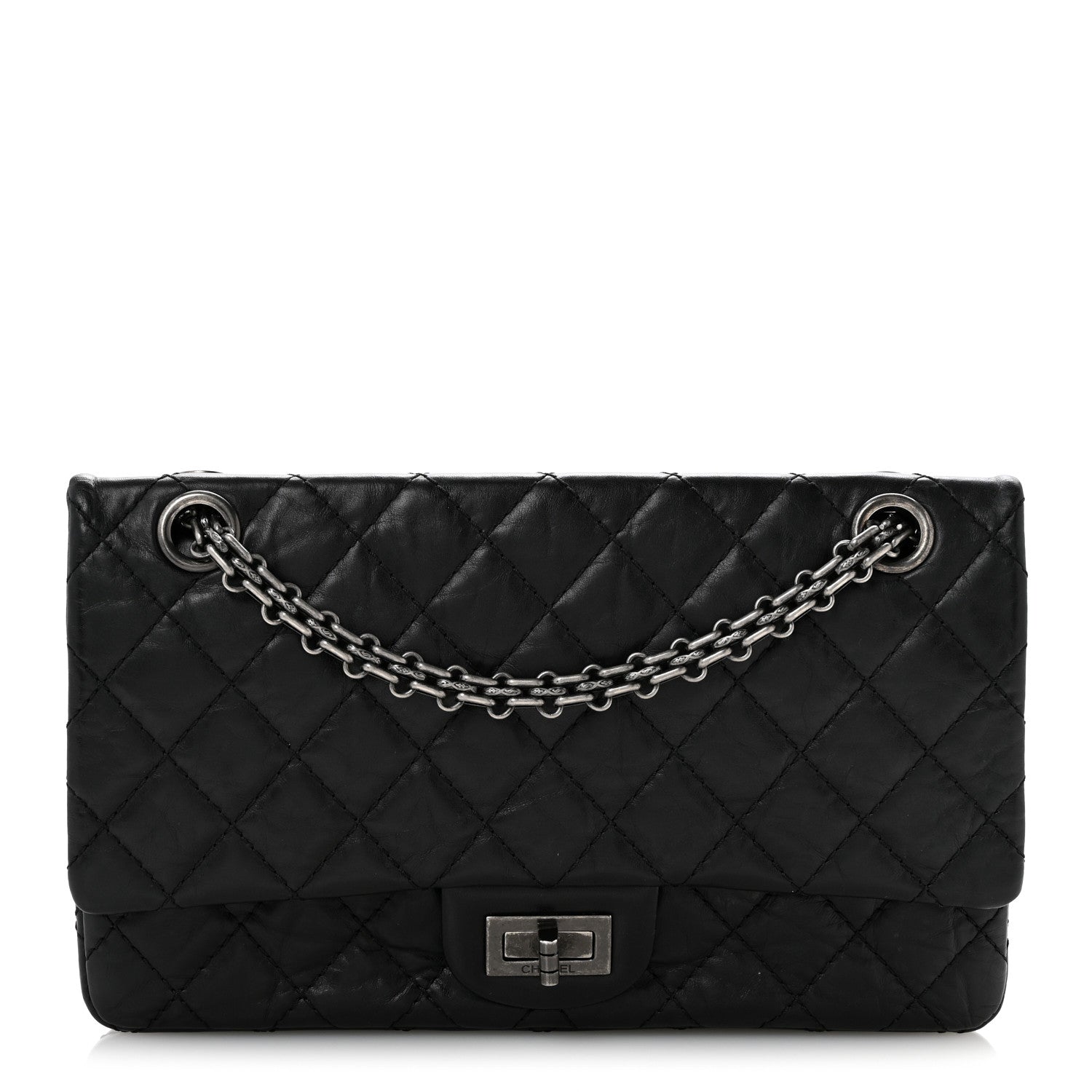 Chanel Aged Calfskin Quilted 2.55 Reissue 225 Flap Black 1 of 13