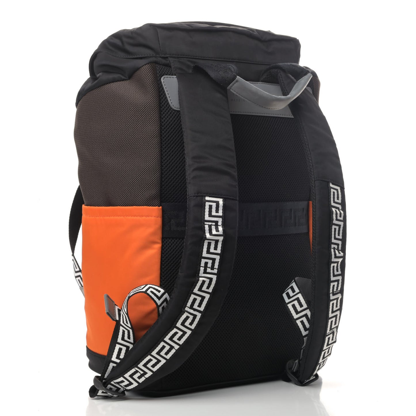 Nylon V-Code Backpack Black Orange
