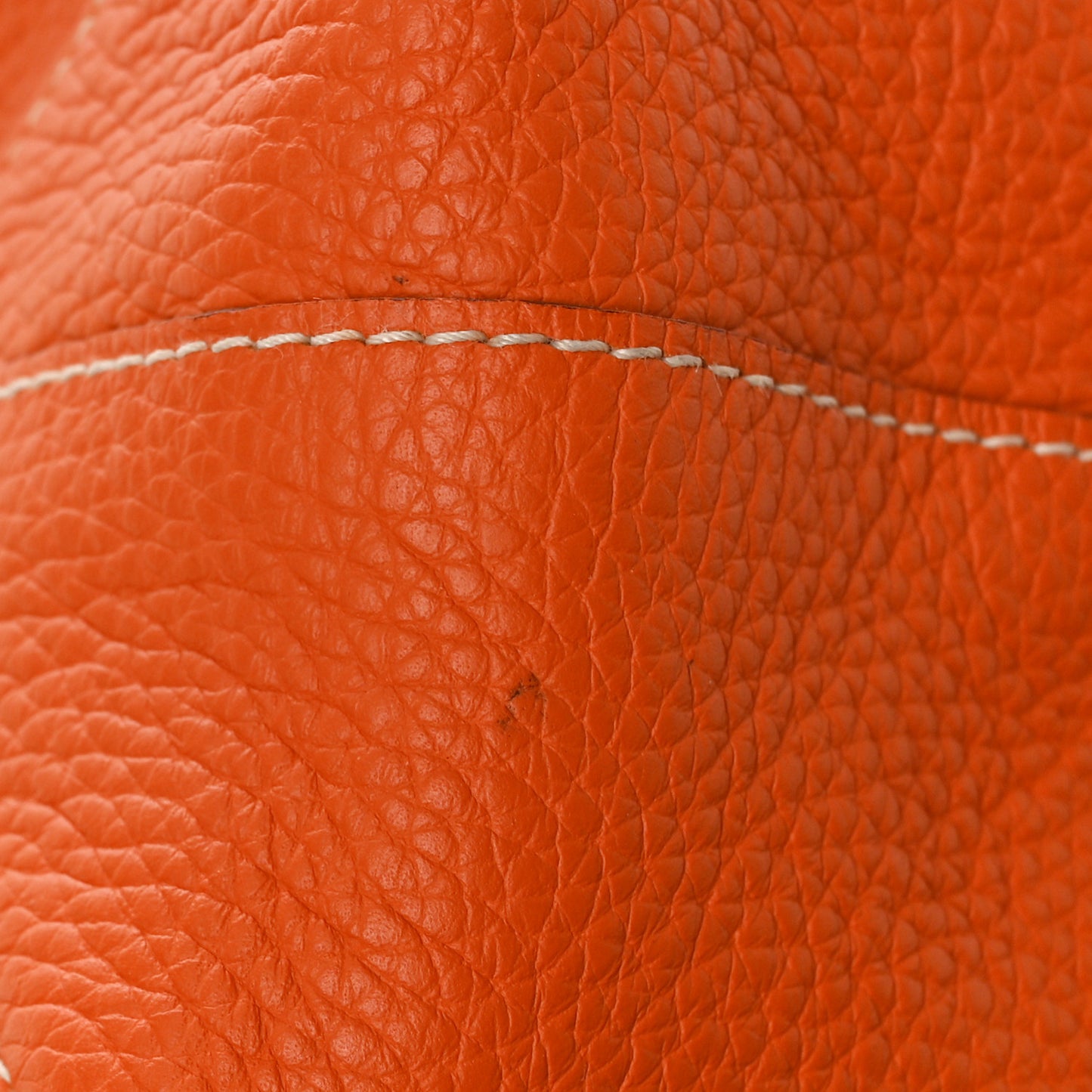 Taurillon Clemence Double Sens 45 Reversible Tote Orange Gold