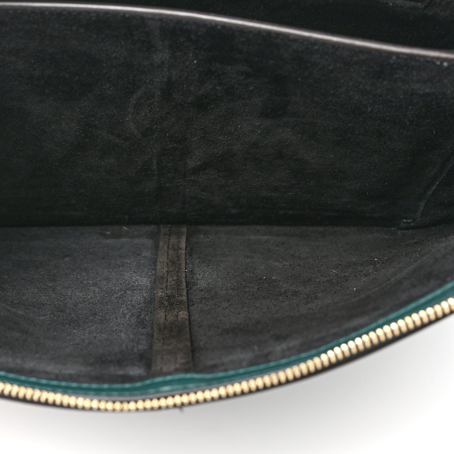 Smooth Calfskin Tri-Fold Clutch on Chain Bottle Green
