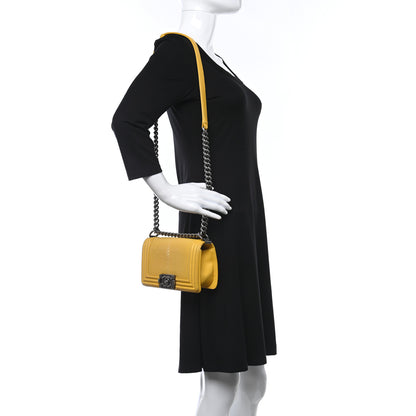 Chanel Galuchat Stingray Small Boy Flap Yellow 3 of 11