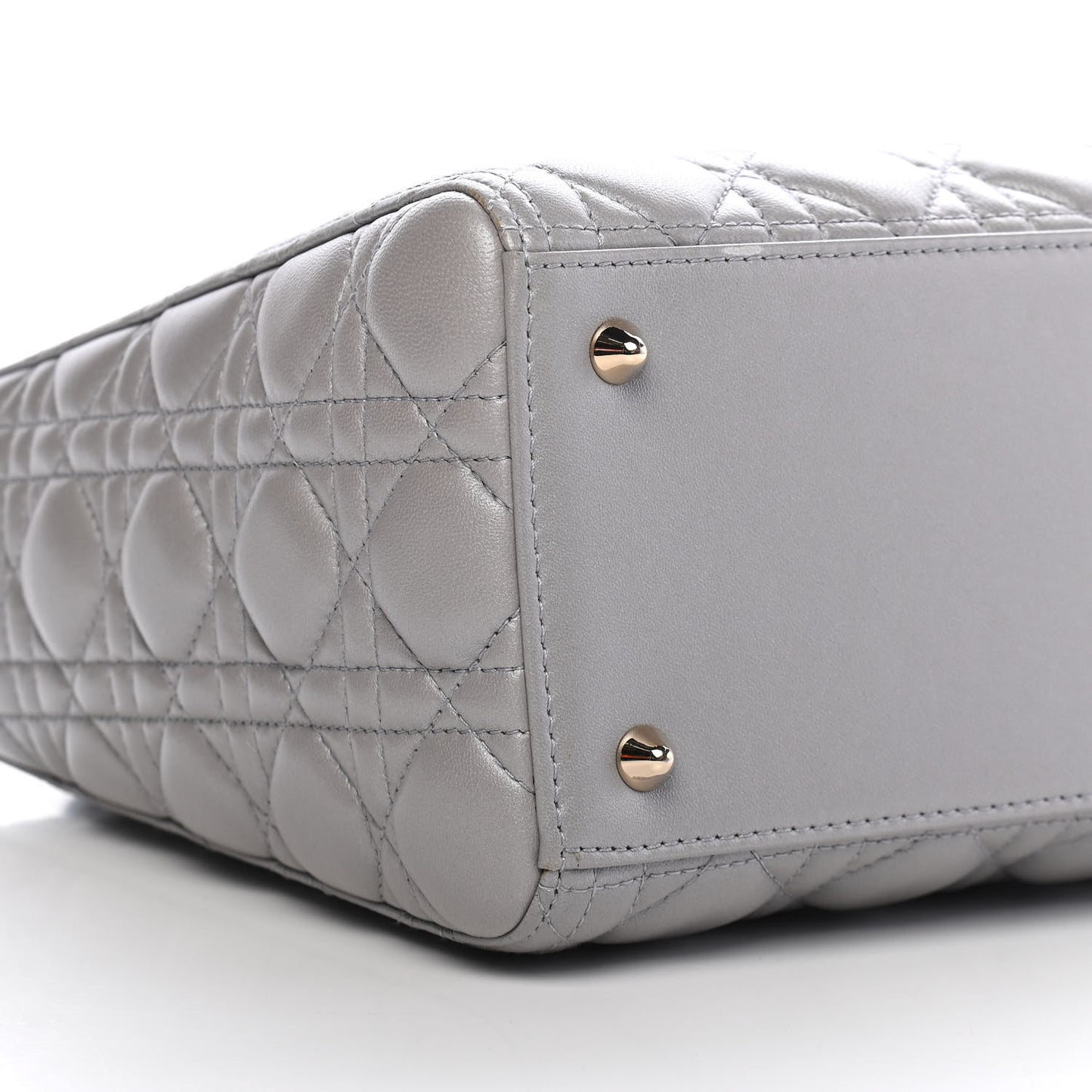 Lambskin Cannage Medium Lady Dior Grey