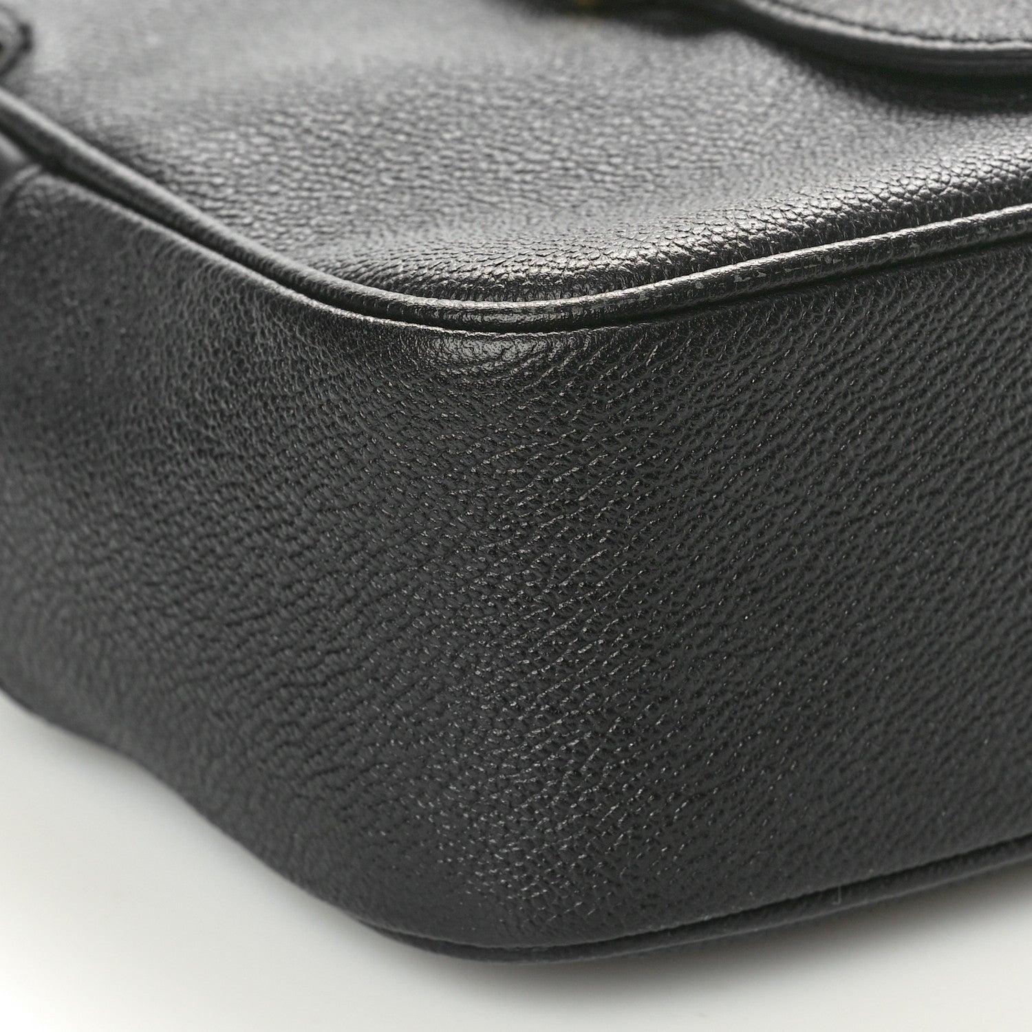 Burberry Soft Grain Calfskin Small Buckle Zip Bag Black 8 of 9