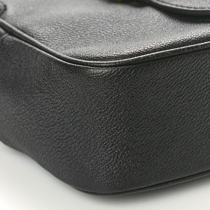 Burberry Soft Grain Calfskin Small Buckle Zip Bag Black 8 of 9