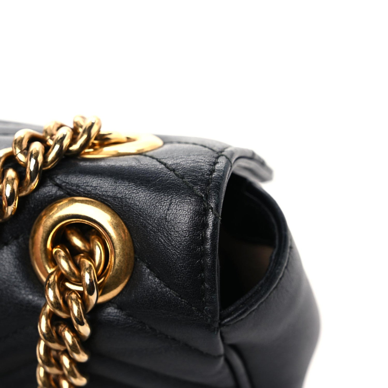 Gucci Calfskin Matelasse Mini GG Marmont Shoulder Bag Black 17 of 17