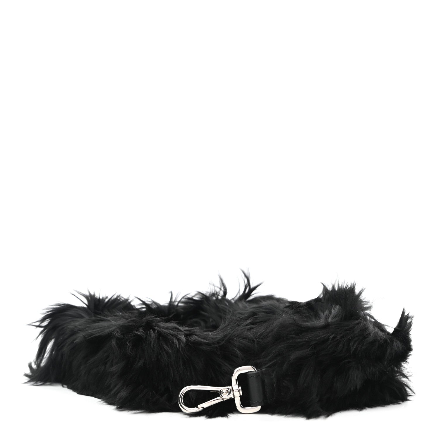 Fendi Alpaca Fur Vitello Dolce Strap You Black 1 of 4