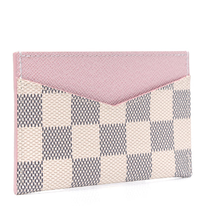 Louis Vuitton Damier Azur Daily Card Holder Rose Ballerine 2 of 4