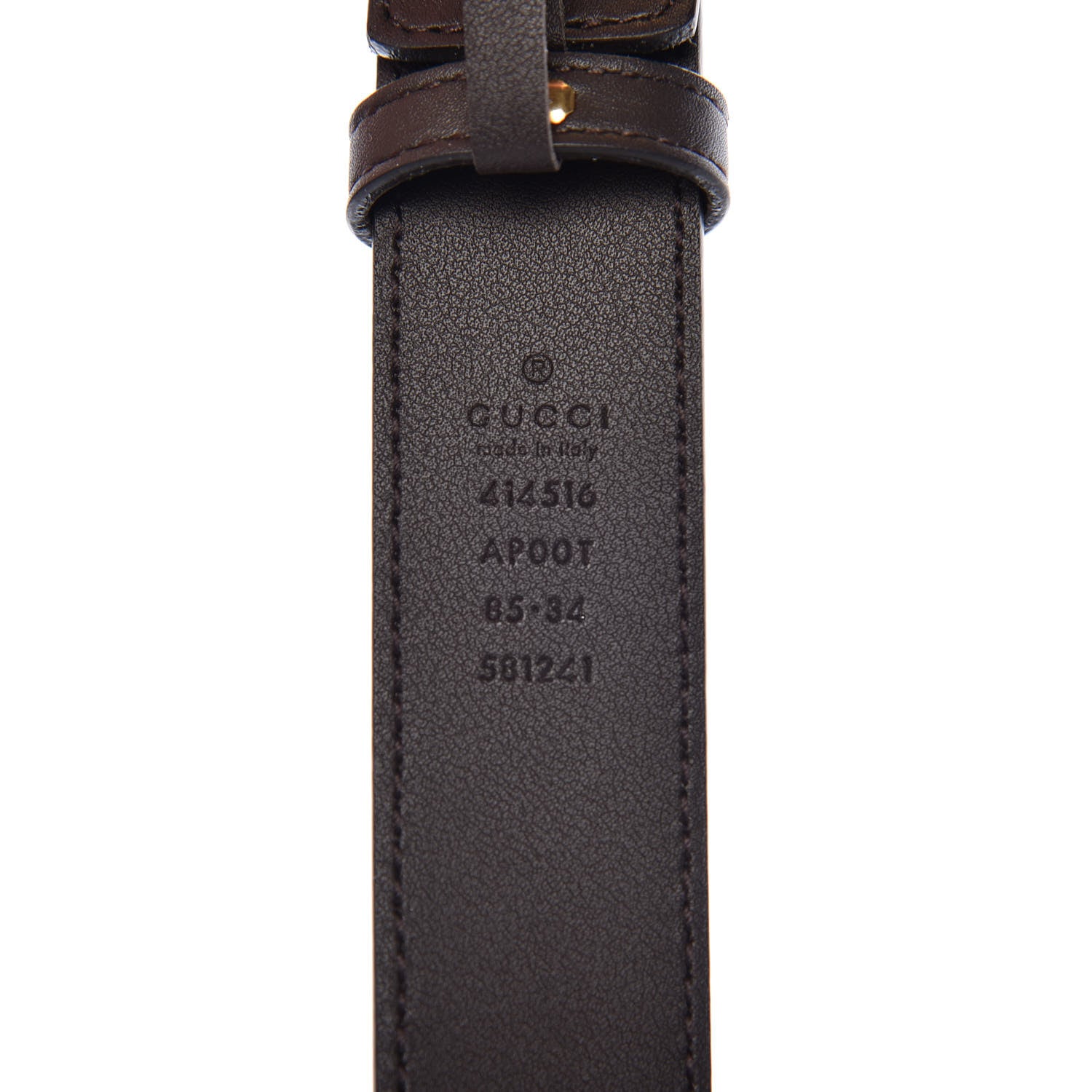 Gucci Moon Calfskin Double G 30mm Belt 85 34 Dark Cocoa 4 of 6