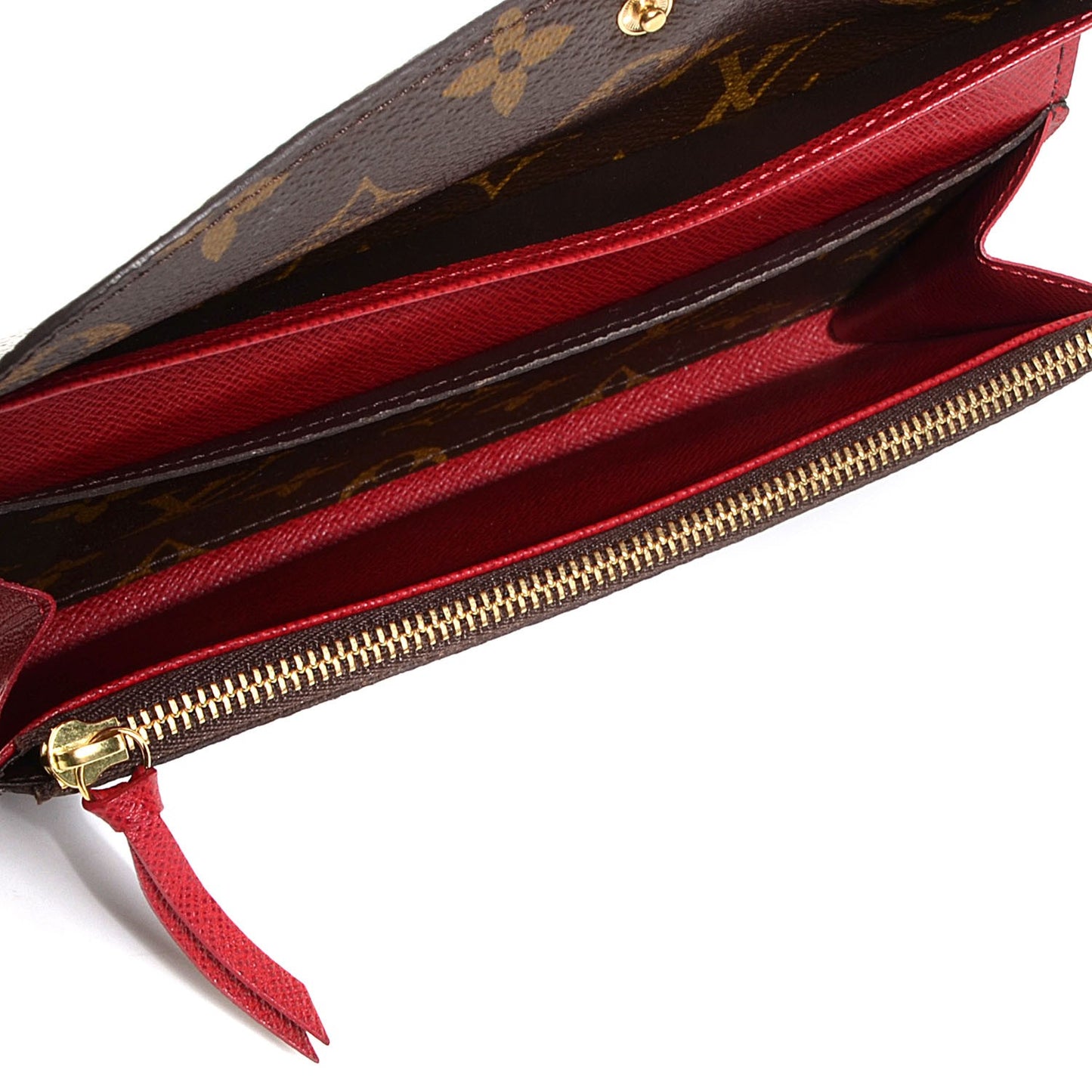 Monogram Emilie Wallet Red