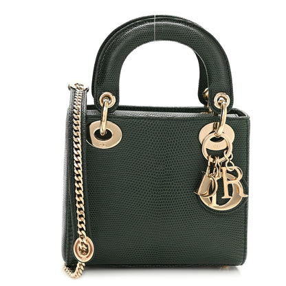 Christian Dior Lizard Mini Lady Dior Green 1 of 8