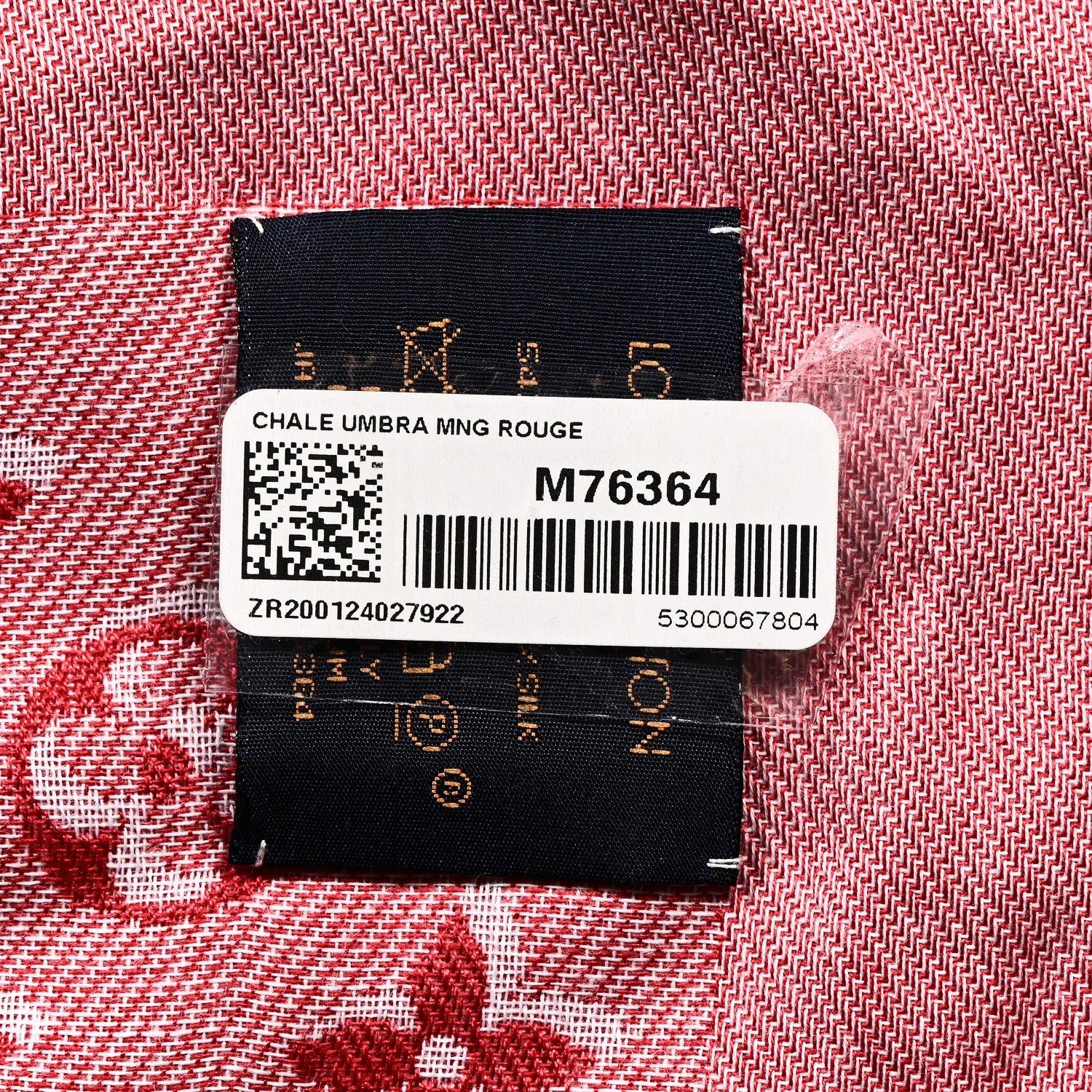 Louis Vuitton Silk Wool Monogram Umbra Shawl Rouge 3 of 3