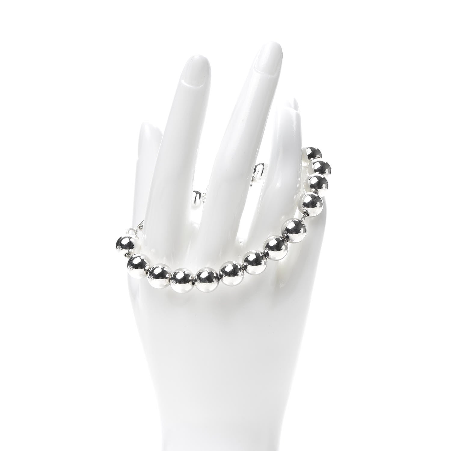 Tiffany Sterling Silver 10mm HardWear Ball Bracelet 2 of 6
