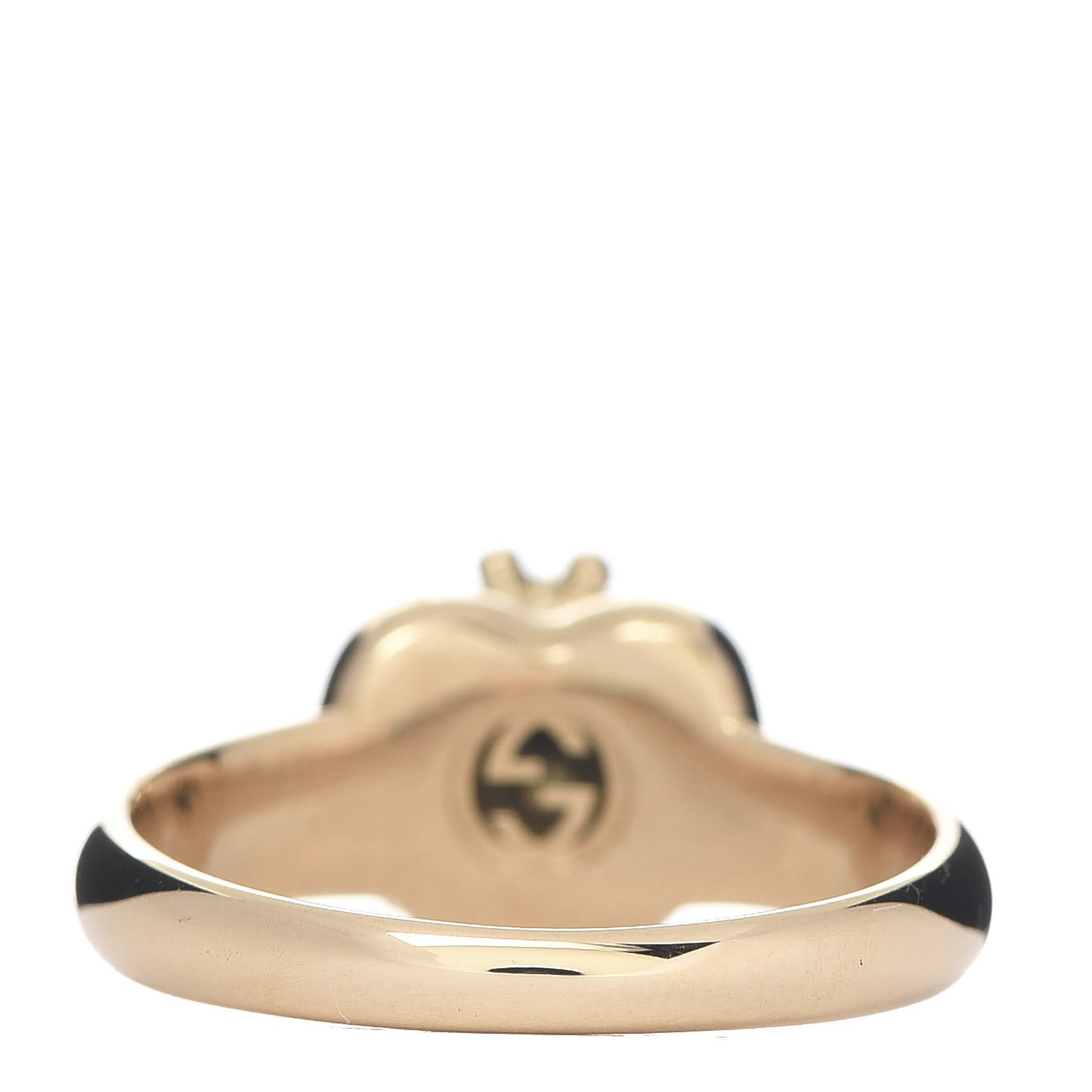 18K Yellow Gold Bee Heart Ring 54 6.75