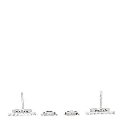 Hermes 18K White Gold Diamond Finesse Earrings 3 of 6