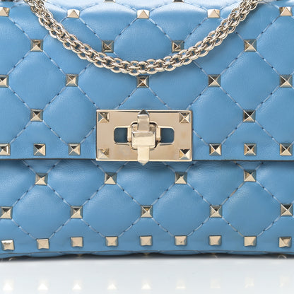 Valentino Garavani Nappa Small Rockstud Spike Shoulder Bag Bluette 8 of 12