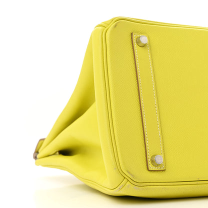 Hermes Epsom Candy Birkin 35 Lime Gris Perle 9 of 18