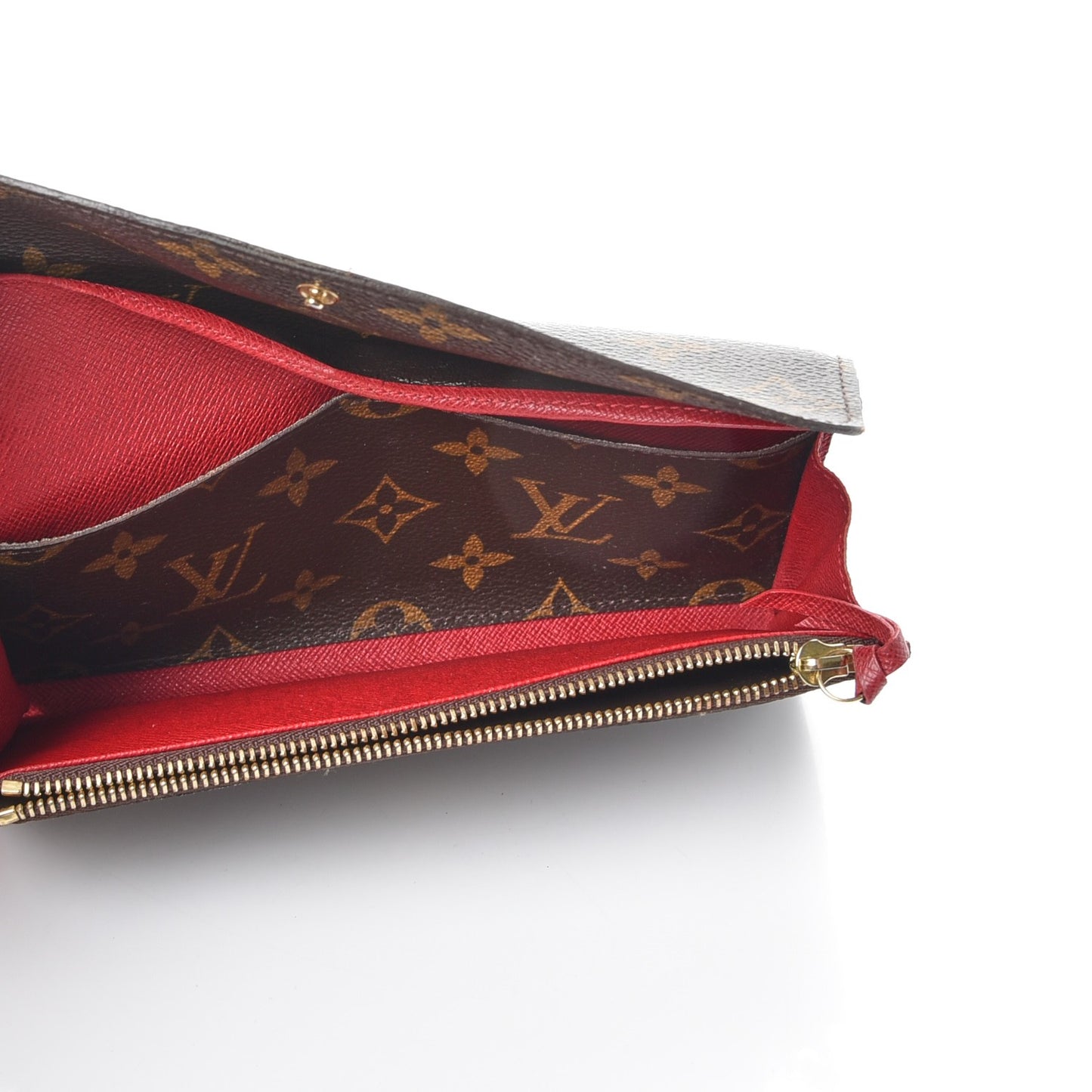 Monogram Emilie Wallet Red