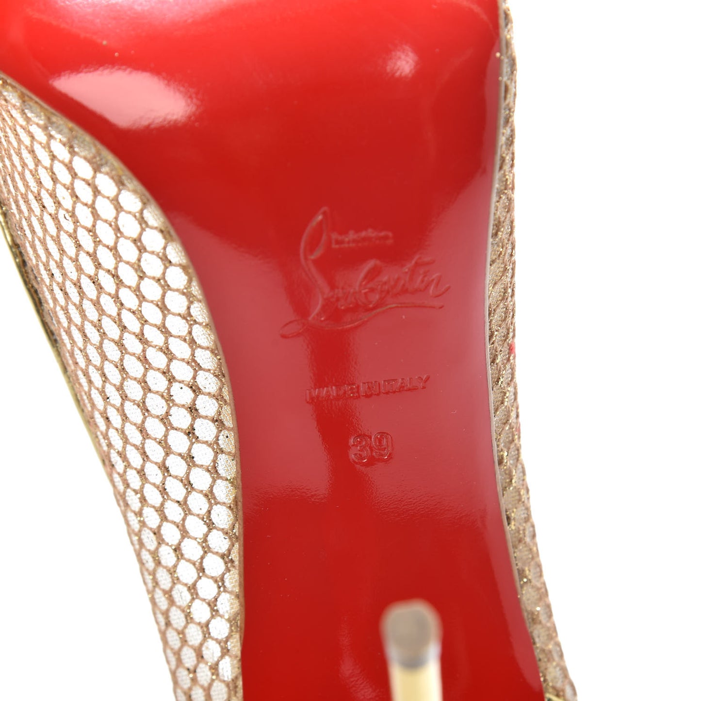 Metallic Fishnet Follies Resille 100 Pumps 39 Gold