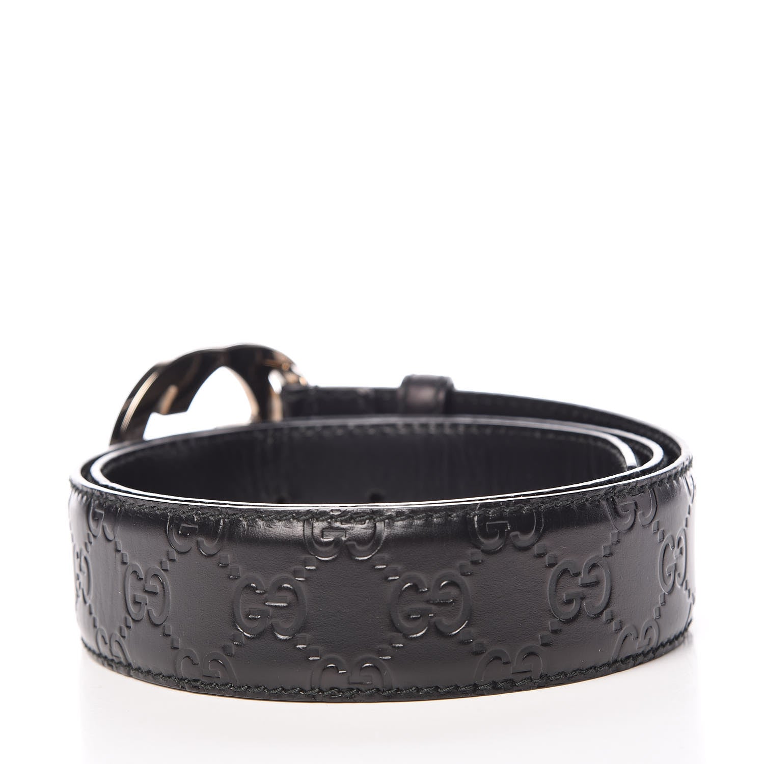 Gucci Guccissima Interlocking G Belt 90 36 Black 3 of 8
