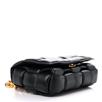 Bottega Veneta Lambskin Maxi Intreccio Padded Chain Cassette Crossbody Bag Black 4 of 8