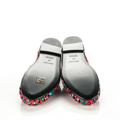 Hermes Printed Silk Braided Minorque Ballerina Flats 40 Multicolor 5 of 7