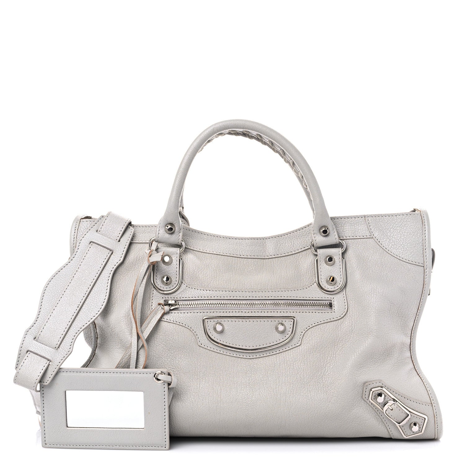 Balenciaga Chevre Silver Metallic Edge Hardware City Gris Glace 1 of 12