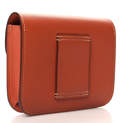 Hermes Evercolor Bi-Color Constance Slim Wallet Blush Bleu Frida 4 of 10