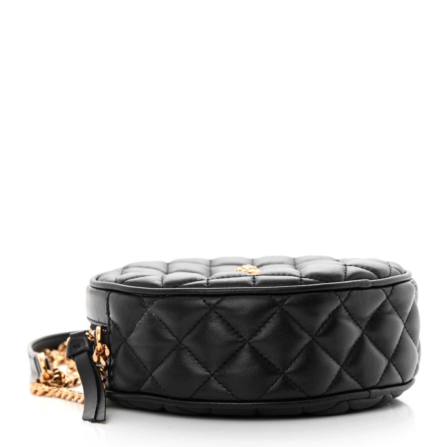 Versace Nappa Quilted Medusa Round Camera Bag Black 4 of 11