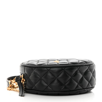 Versace Nappa Quilted Medusa Round Camera Bag Black 4 of 11