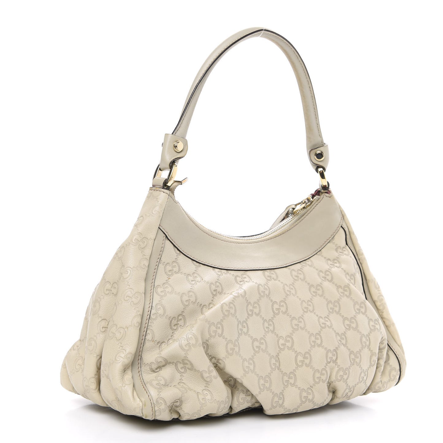 Guccissima Medium D Gold Hobo Off White