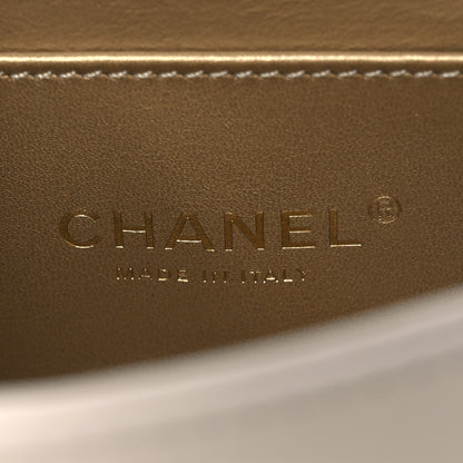 Chanel Calfskin Quilted Crystal Pearl Mini Flap Bag White 6 of 11